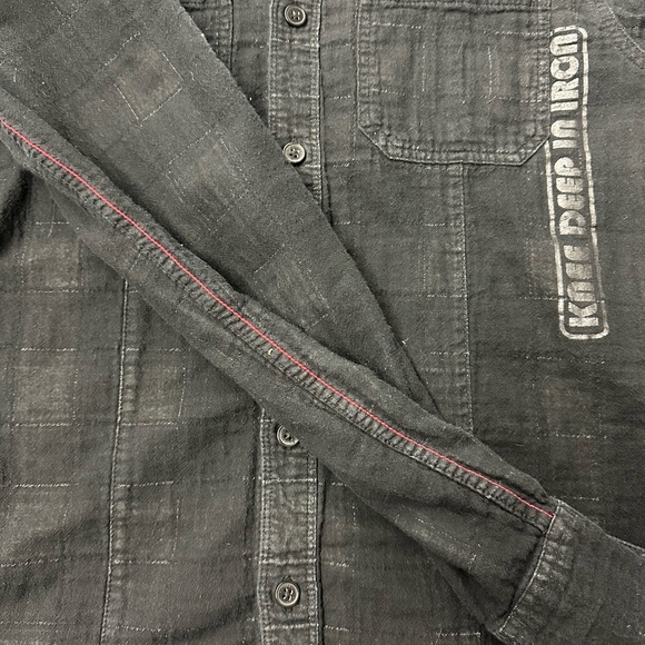 Vintage Harley Davidson Knee Deep In Iron Button-up Shirt - Picture 7 of 7